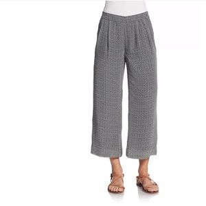 Joie silk printed culottes pants trousers sz XS